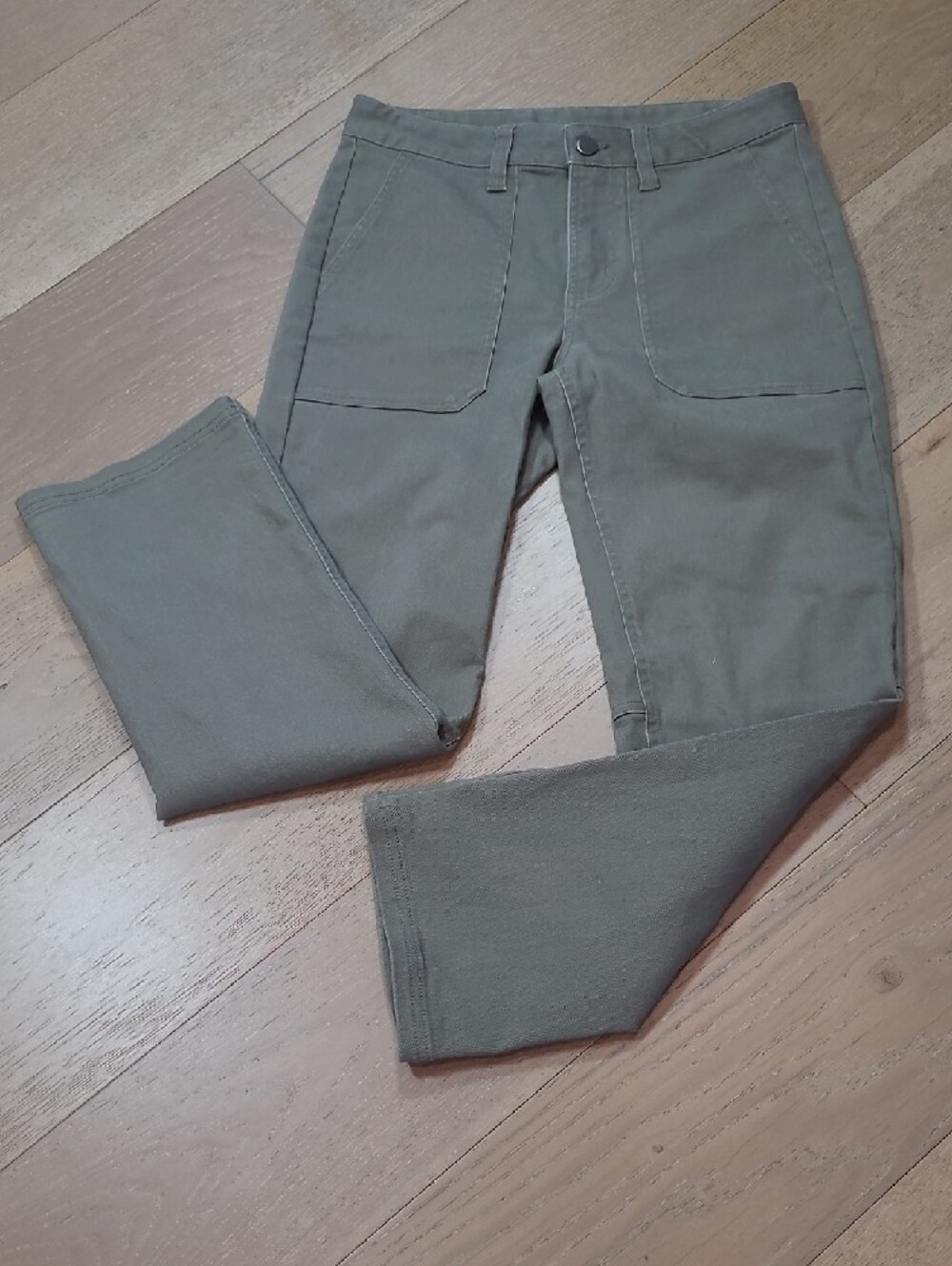 EUC Free Fly Apparel Folly Twill Pant Women's sz 4 Smokey Olive Straight Ankle